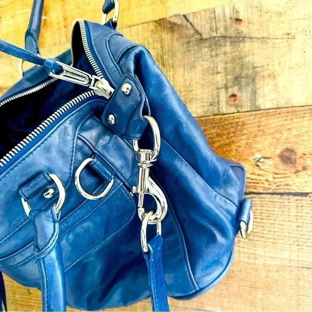 Rebecca Minkoff Blue Morning After Leather Crossbody Bag - Picture 8 of 12